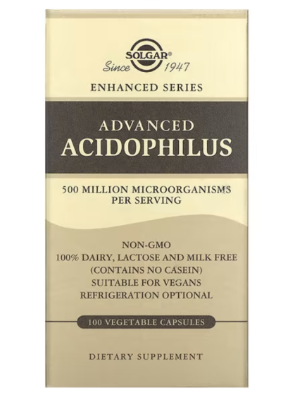 Solgar - Acidophilus Avancé, 100 Capsules Végétales