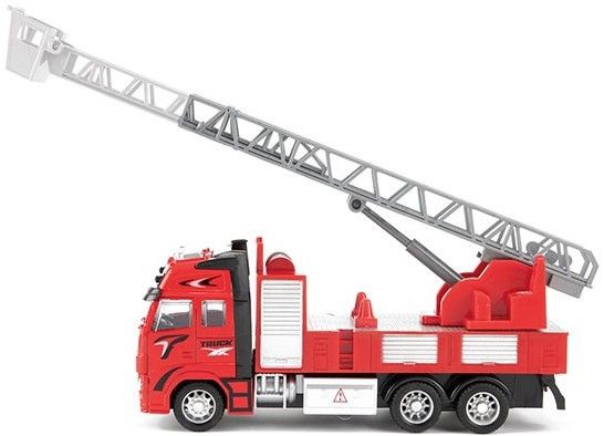 Camion De Pompier En Mã©Tal - Jouet - Echelle 1:38 - Rouge