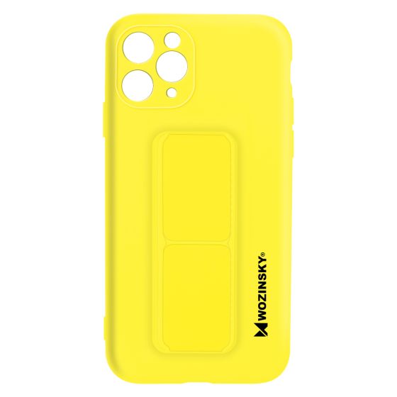 Coque Iphone 11 Pro Silicone Support Magnétique Pliable Wozinsky Jaune