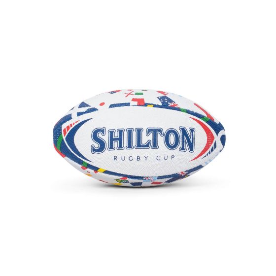Mini Ballon Rugby Nations Unique / Blanc