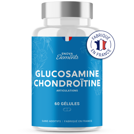 Glucosamine + Chondroïtine | Articulations Douloureuses, Arthrose, Mobilité | 60 Gélules | Fabriqué En France