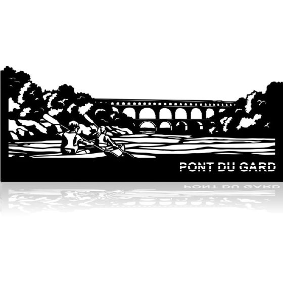 Plaque En Métal Pont Du Gard 68Cm