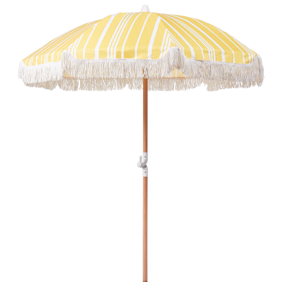 Parasol De Jardin ⌀ 150 Cm Jaune Et Blanc Mondello