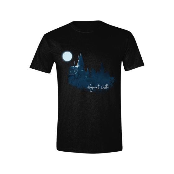 Harry Potter - T-Shirt Moon Hogwarts Castle Painted  - Taille Xl