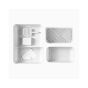 Oppo - Litière Design Pour Chat Compacte En Plastique Recyclé Blanc, 50X37,5X38Cm