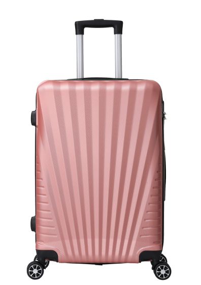 Valise Cabine 4 Roues Double 55Cm Abs Rigide Rose Gold - Elegance - Trolley Adc
