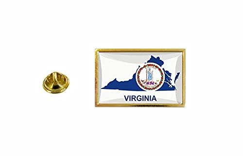 Akachafactory Pins Pin Badge Pin'S Drapeau Pays Carte Usa Virginie