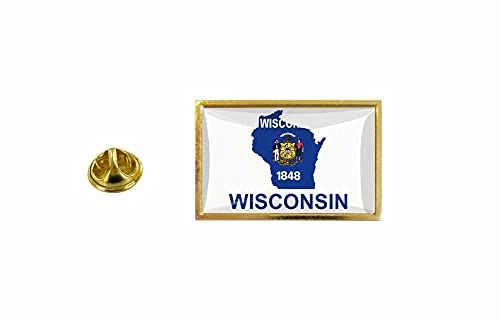 Akachafactory Pins Pin Badge Pin'S Drapeau Pays Carte Usa Wisconsin Wi