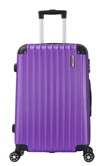 Valise Trolley Moyenne 4 Roues 65Cm Abs Rigide "Corner" Violet - Trolley Adc
