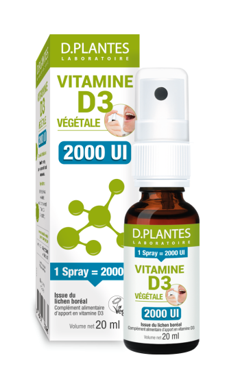 Vitamine D3 Végétale 2000Ui Spray 20Ml D. Plantes Laboratoire