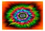 Papier Peint Intissé Abstractions Kaleidoscope Of Colours : Taille - 100 X 70 Cm