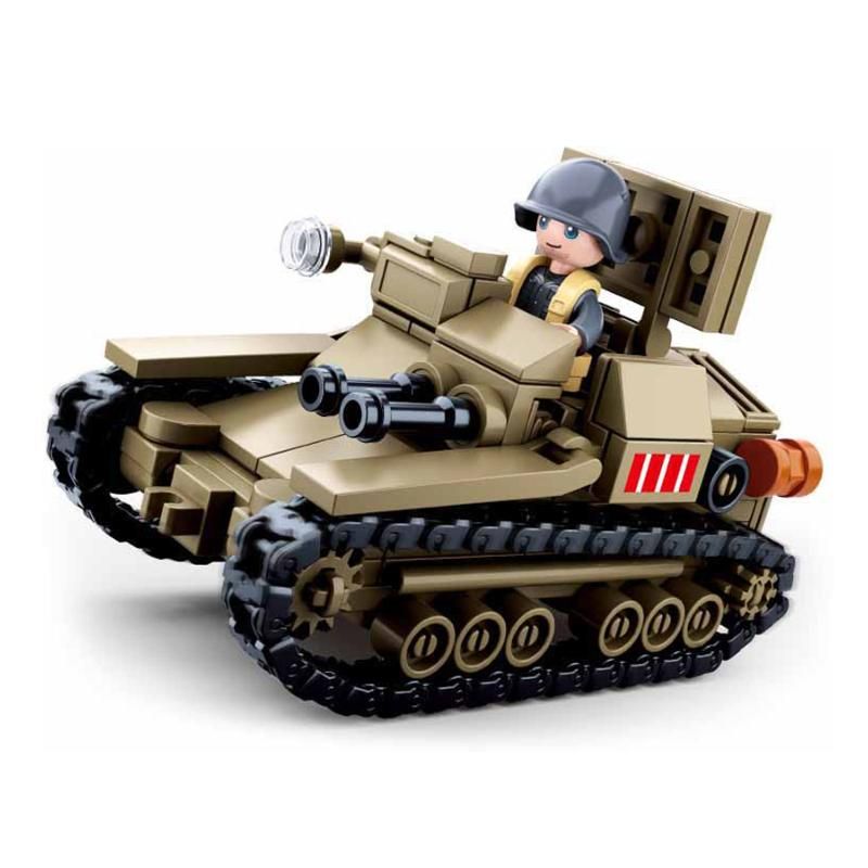 Jeu De Construction Brique Emboitable Compatible Lego Sluban Army Petit Char  Militaire Italien Armée M38 B0709 Soldat Articulé - Jumpl