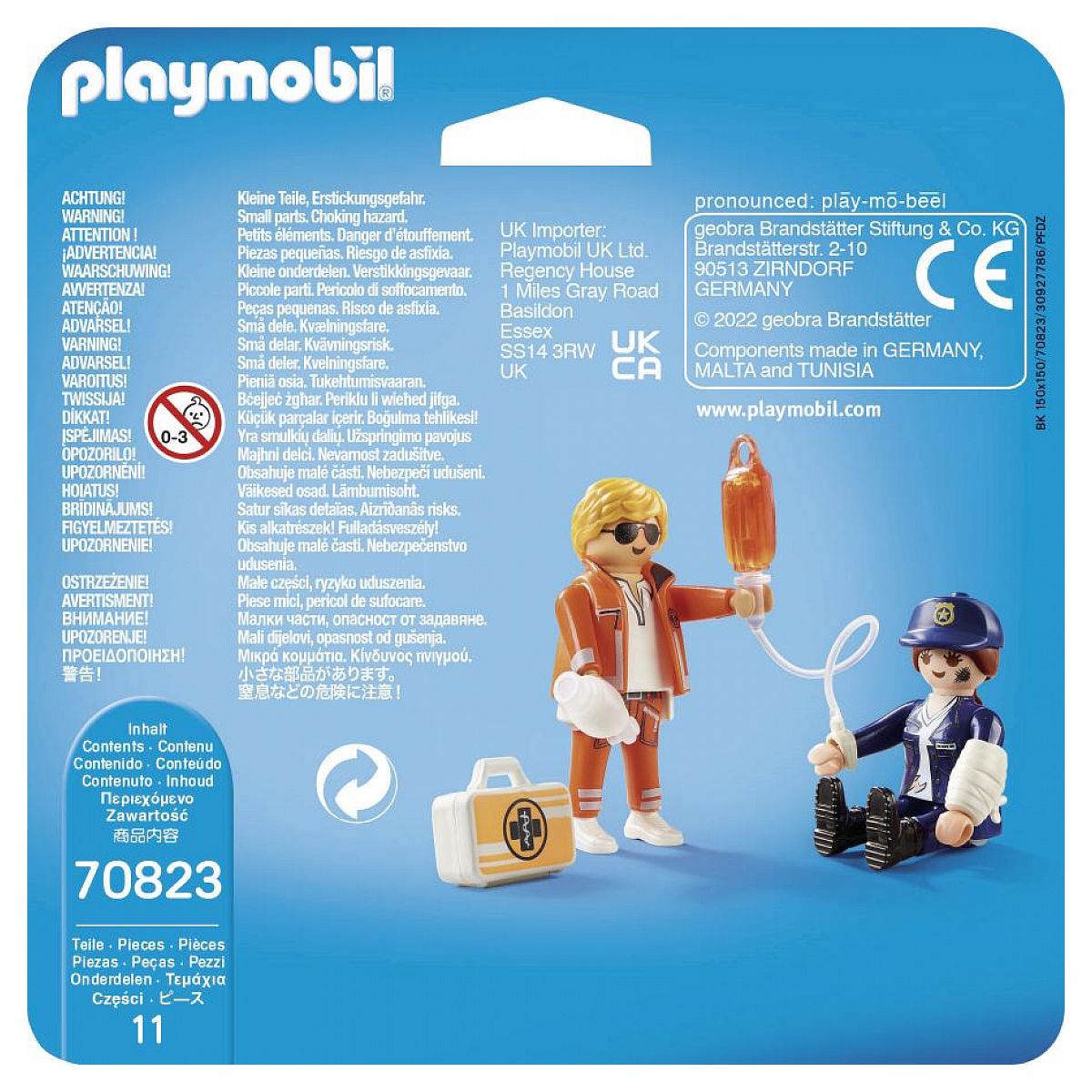 70823 Playmobil Duo Secouriste Et Policière - Jumpl