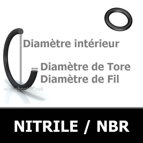 Joint torique d'étanchéité robinetterie - D8.9 mm x 2.7 mm