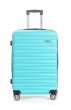 Valise Cabine 4 Roues Double 55Cm Abs Rigide Bleu Turquoise - Palma - Superfly