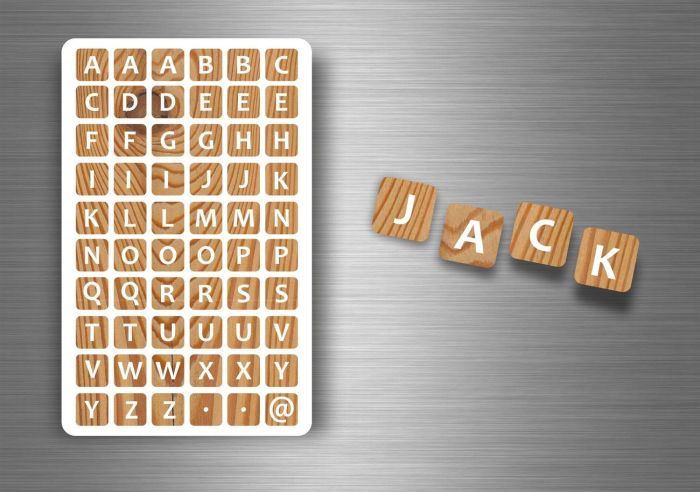 Akachafactory Lot De 60 Autocollants Sticker Scrapbook Scrapbooking Alphabet Lettres A-Z Diy E