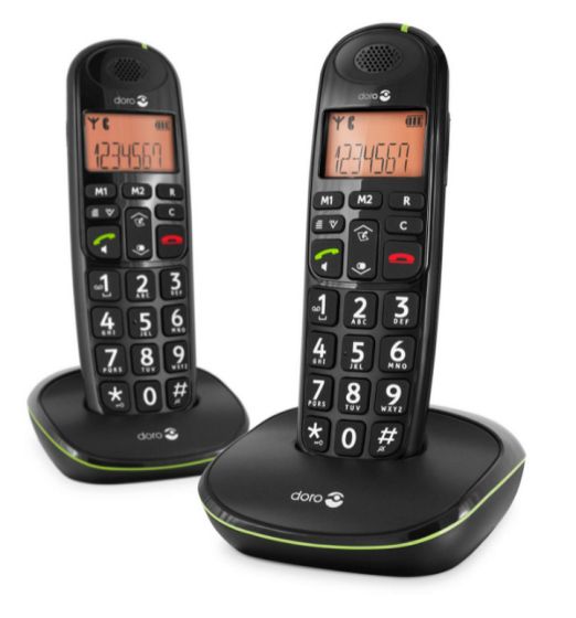 Téléphone Sans Fil Duo Dect Noir - Doro - Phoneeasy100Wduo