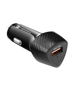 Chargeur Voiture Usb 18W Quick Charge 3.0 Charge Rapide Forcell Noir Carbone