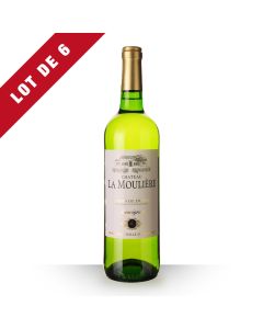 6X Château La Moulière Côtes De Duras Blanc 2021 - 75Cl