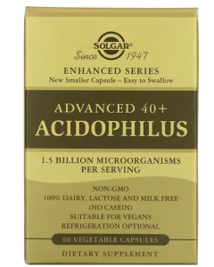 Solgar - Advanced 40+ Acidophilus, 60 Capsules Végétales