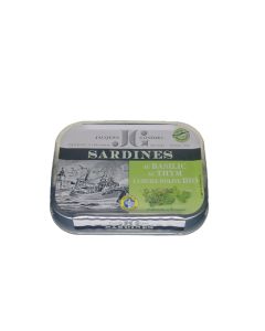 Sardines Au Basilic Au Thym À L'Huile D'Olive 115G  Jacques Gonidec