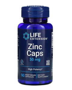 Life Extension - Zinc Caps, Haute Efficacité, 50 Mg, 90 Caps