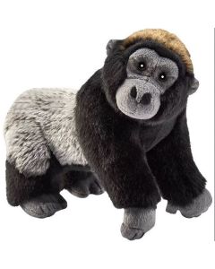 Peluche Gorille  Noir Et Gris 24 Cm