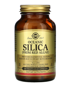 Solgar -  Silice Océanique Issue D'Algues Rouges, 100 Capsules Végétales