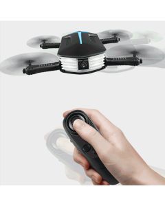 Mini Drone Radiocommandé Quadcopter Compatible Android Ios Pliable 4 Canaux Wifi Accéléromètre Caméra Lumière Led Noir