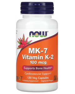 Now Foods, Mk-7 Vitamine K-2, 100 Μg, 120 Capsules