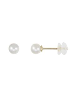 Boucles D'Oreilles - Puces Perles De Culture 0.40Cm - Or Jaune - Femme Ou Enfant