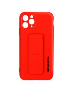 Coque Iphone 11 Pro Max Silicone Support Magnétique Pliable Wozinsky Rouge