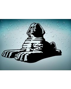 Akachafactory Autocollant Sticker Egypte Antique Ancienne Egyptien Sphinx Gizeh Noir