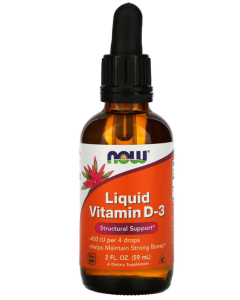 Now Foods, Vitamine D-3 Liquide, 10 Μg (400 Ui), 59 Ml