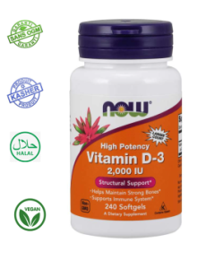 Now Foods - Vitamine D-3, 2000 Iu, 240 Capsules