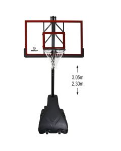 Panier De Basketball Pro Deluxe Platinium Sur Pied Et Mobile, Hauteur Réglable De 2,30M À 3,05M