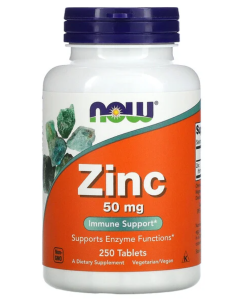 Now Foods - Zinc, 50 Mg, 250 Comprimés