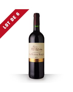 6X Château La Petite Roque Côtes De Bordeaux Blaye Rouge 2018 - 75Cl