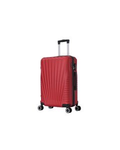 Valise Taille Moyenne 4 Roues 65Cm Rigide Bordeaux - Elegance - Trolley Adc