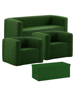 Set De Salon Gonflable Complet Terracotta - Intérieur Et Extérieur - Couleur Vert