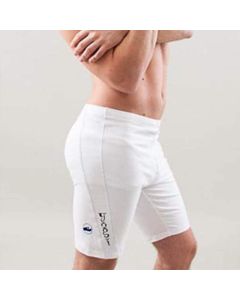 Short De Yoga Et Pilates Homme 95% Coton Premium- Confort Yogi Blanc S/M