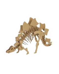 Puzzle 3D - Stégosaure - 26X16X7Cm - Maquette Carton À Monter, Décorer, Colorier