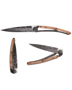 Couteau De Poche Pliant Ultra Léger Avec Clip Ceinture, 37G, Black, Genévrier, Truite