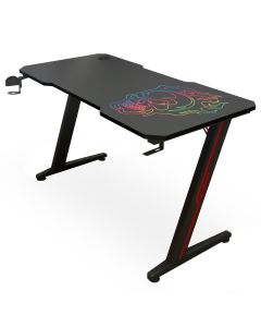 Bureau Gaming Amstrad Ams-Desk120Z-Skrain - Largeur 120Cm - Profondeur 60Cm Finition Carbone - Design 