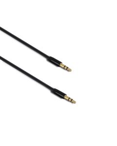Câble Audio Jack Stéréo 3,5 Mm Mâle/Mâle+Fiche Métal 1,2 M