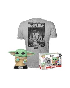 Star Wars The Mandalorian - Set Pop! & Tee Figurine Et T-Shirt Grogu W/Cookie - Taille M