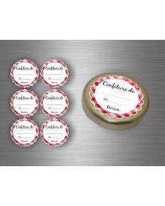 Akachafactory Lot Etiquette Autocollant Sticker Confiture Conserves - Lot De 8