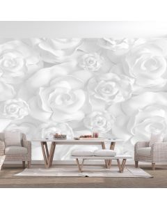 Papier Peint Intissé Fleurs Plaster Flowers : Taille - 100 X 70 Cm