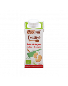Crème Pour Cuisine Aux Noix De Cajou Nature 200 Ml Ecomil Bio