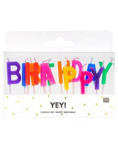 Bougie Happy Birthday - Multicolore 13 Pcs